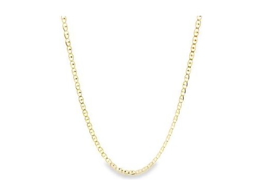 18K Yellow Gold Classic Curb Chain Necklace – 18 Inches